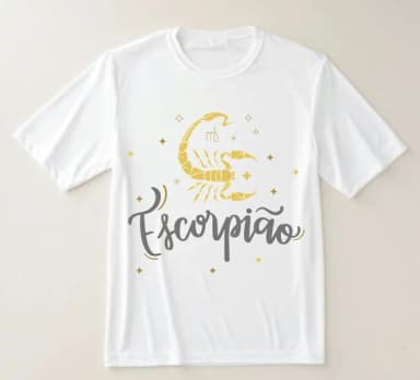 Camiseta Signo Escorpião Moda Astrológica e Estilosa