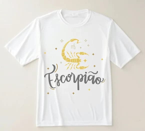 Camiseta Signo Escorpião Moda Astrológica e Estilosa