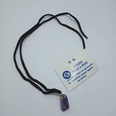 Cordao de Signo Peixes com Pedra
