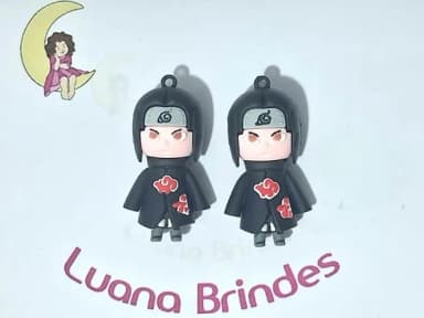 Pingente Anime Naruto 3d Emborrachado Pacote com 2 Unidades