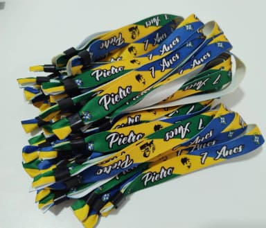 Pulseiras Personalizadas de Tecido Festas e Eventos !