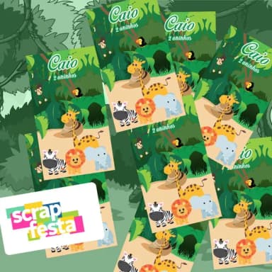Adesivo Personalizado Retangular 4x7 Safari