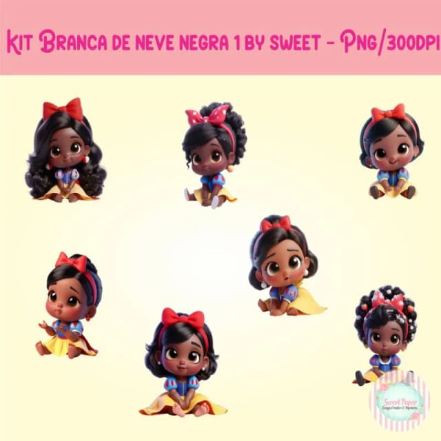 Kit Digital exclusivo Branca de Neve Negra 1D7D7E4