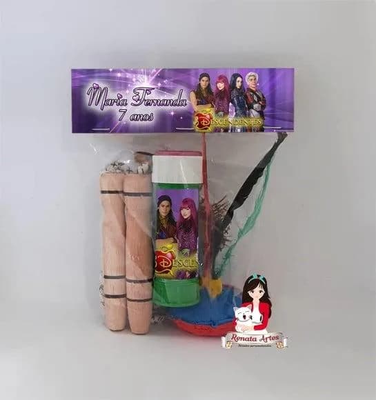 Kit Lembrancinha com Bolha de Sabão Descendentes 2