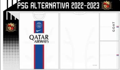 Vetor Da Camisa Psg Alternativa 2022-2023