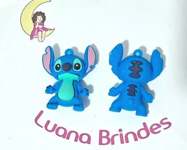 Pingente Stitch de Borracha 5cm - Pacotes com 2 Unidades