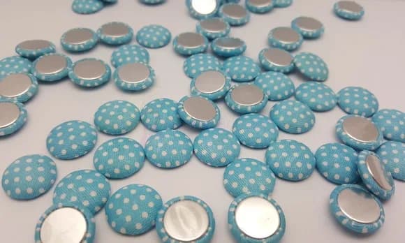 Aplique Bolinha Azul de 1,5cm - pacotes com 30 unidades