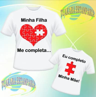 Kit Mãe e Filha - Coração Quebra Cabeça