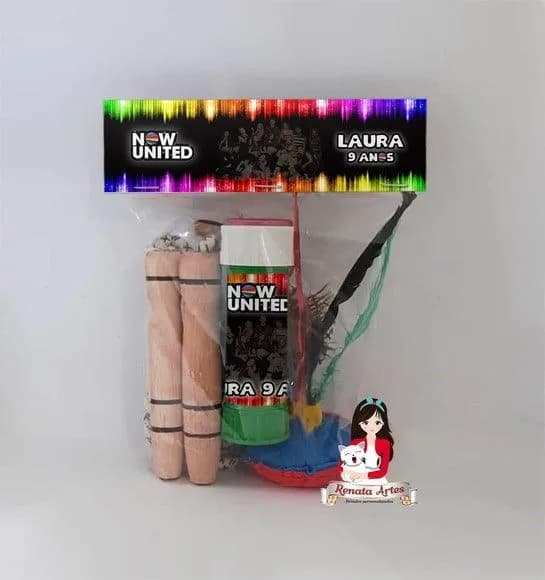 Kit Lembrancinha com Bolha de Sabão Now United