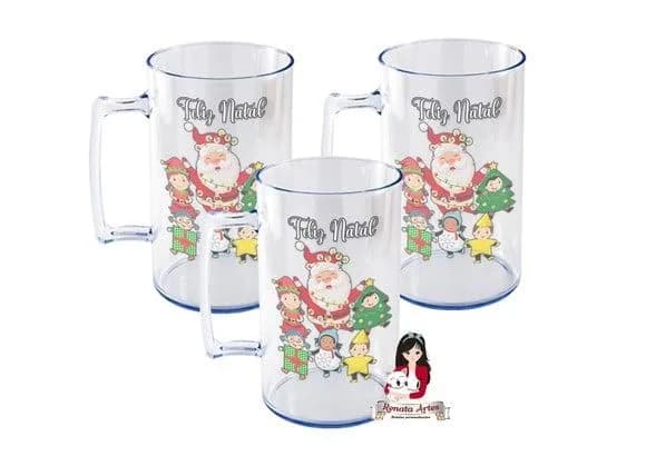Caneca Acrílica 500ml Natal Novo