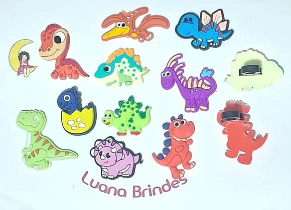 Ponteira P/lápis Dinossauro Emborrachado 10 Unidades