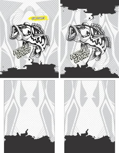 Arte Vetor Camisa Pesca-mod-0209