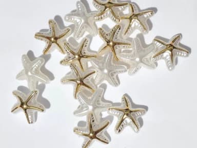 Estrela Fundo do Mar Perolada com Dourado Abs - 30 Unidades