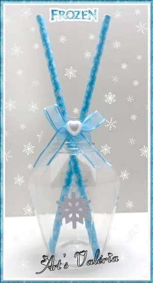 Frasco Vintage com Canudo Frozen