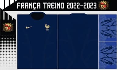Vetor Da Camisa França Treino 2022-2023