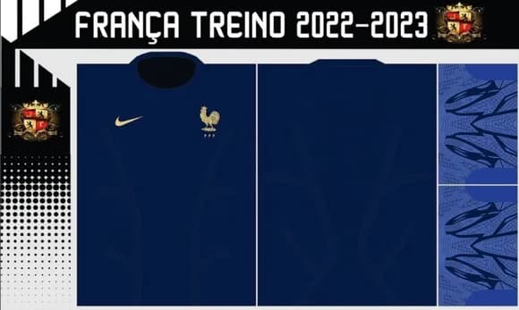 Vetor Da Camisa França Treino 2022-2023