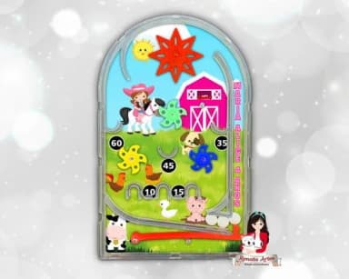 Pinball Fliperama Fazendinha Rosa