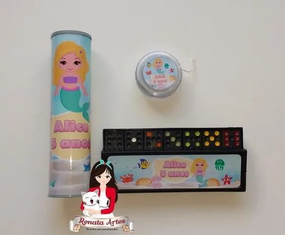 Lembrancinha Personalizada Sereia - Kit Jogos