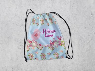 Mochilinha Personalizadada Jardim Encantado das Borboletas