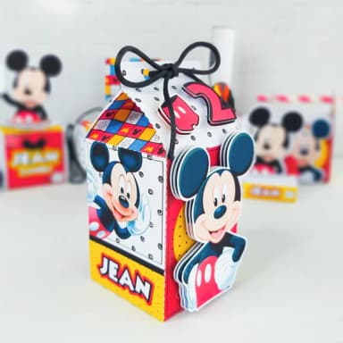 Caixa Milk - Mickey Quadriculado