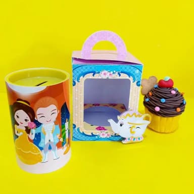 Cofre a Bela e a Fera com Caixa Personalizada