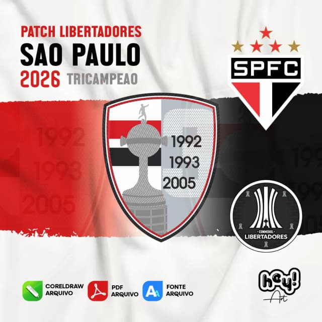 Patch Vetor Badge São Paulo Libertadores 2026