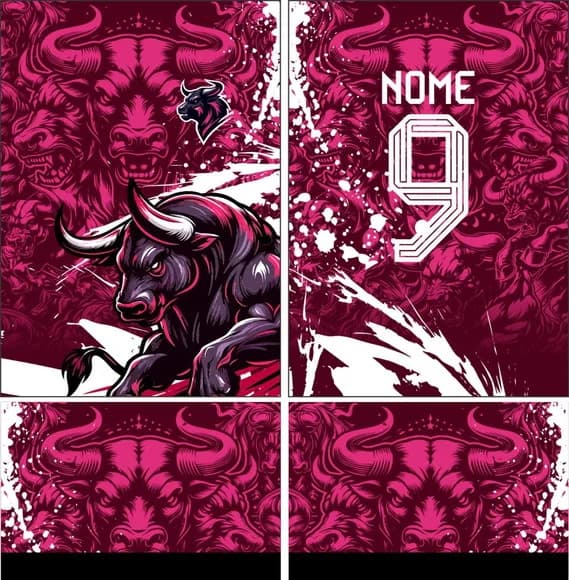 Arte Vetor Camisa Interclasse Touro 354