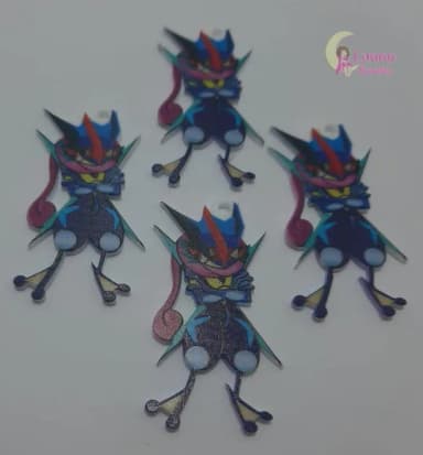 Pingente Pokémon Greninja de acrílico U.V Pct 3 unid