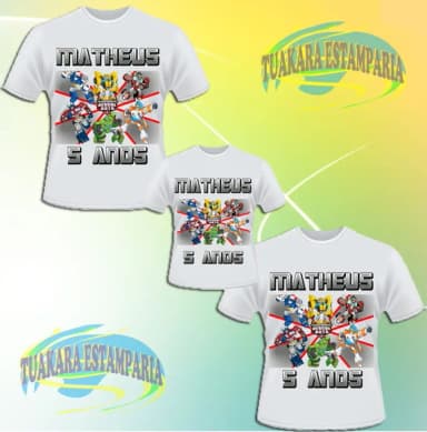 Kit 3 Camisetas - Transformers Rescue Bots