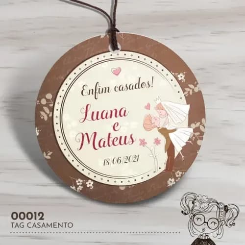 Tag Redonda Casamento - 00012