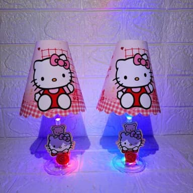 Centro de Mesa Abajur com Led - Hello Kitty