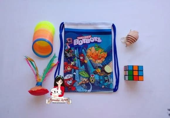 Mochila Brinquedos Retrô Tema Botbots