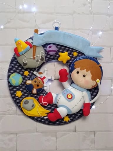 Enfeite Maternidade Astronauta Feltro