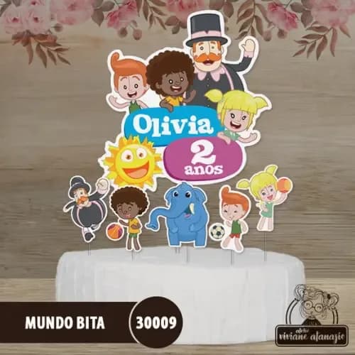 Topo de Bolo Mundo Bita - 30009
