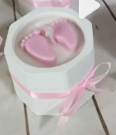 Vela Pezinho Cimento Maternidade para Lembrancinhas