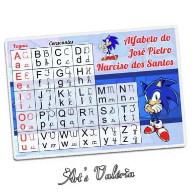 Placa Alfabeto Escolar Personalizado