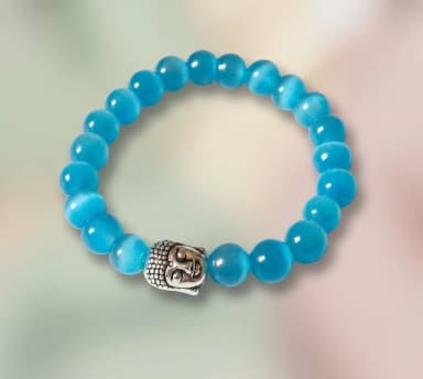 Pulseira Japamala 21 Contas Olho de Gato ( Artesanal)