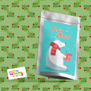 Saquinho Metalizado P 10x15 Personalizado Festa Natal