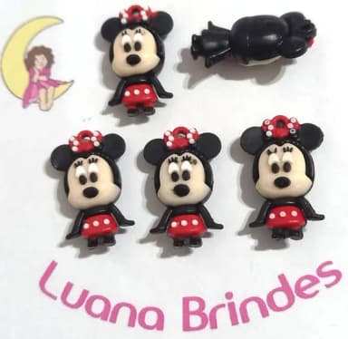 Pingente Minnie 3d Emborrachado - 5 Unidades