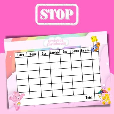 Jogo do Stop ( Conhecido Como Adedanha)