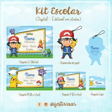 60 Etiquetas Escolares Personalizadas Prova D'agua