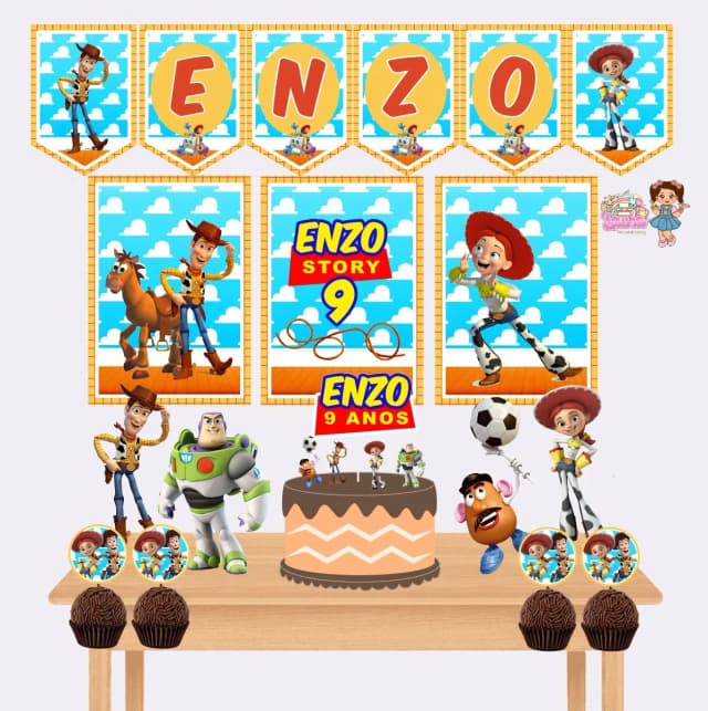 Kit Festa Só Um Bolinho TOY STORY - Decoração de Festa