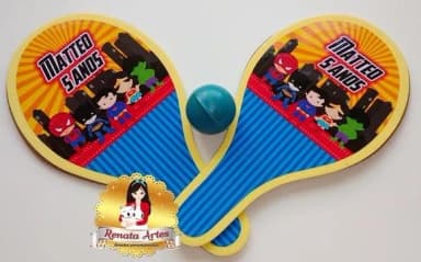 Raquetes de Ping Pong Tema Heróis Baby