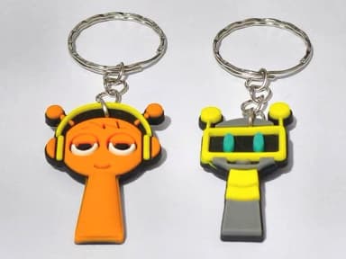 Chaveiro Sprunki 4cm Emborrachado Pacote com 6 Unidades