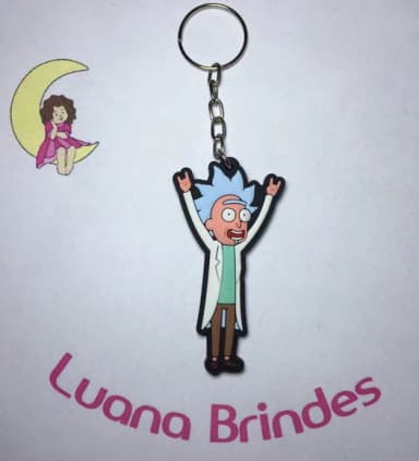 Chaveiro Rick (rick And Morty Serie) Emborrachado Pct C/2un