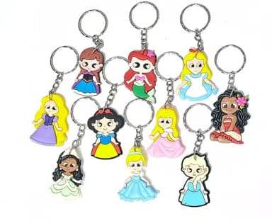 Chaveiro Princesas Emborrachado 10 Unidades Variados