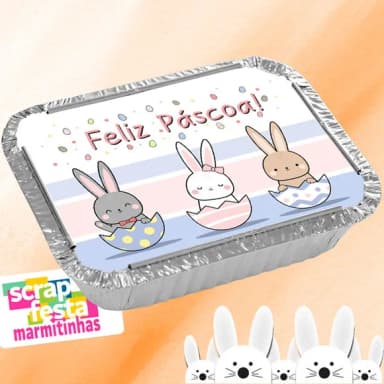 Marmitinhas Personalizadas Festa Páscoa Cute