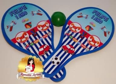 Raquetes de Ping Pong Tema Brinquedos