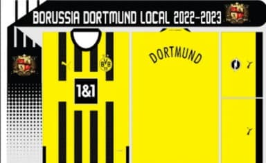 Vetor Da Camisa Do Borussia Dortmund Home 2022/23
