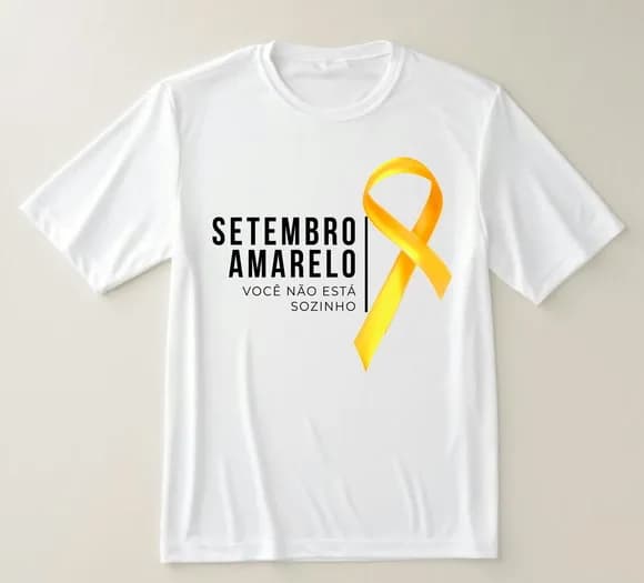 Camiseta Setembro Amarelo Você Não Está Sozinho